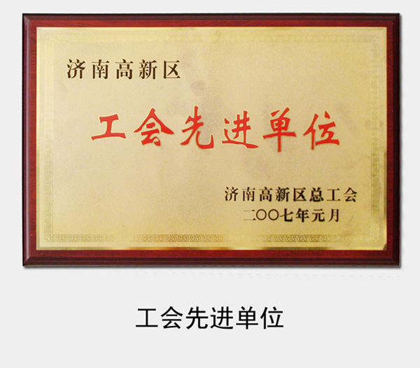 2007年，被高新區總工會(huì )評為“工會(huì )先進(jìn)單位”